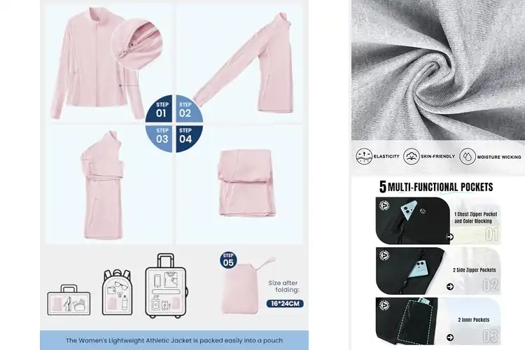 Detailed view of Best 4-Way-Stretch Workout Jackets