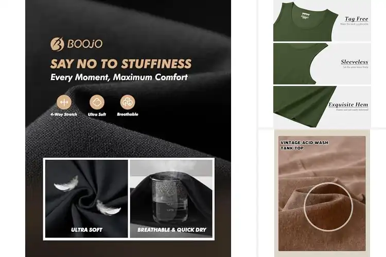 Detailed view of Best Beach Workout Tanks
