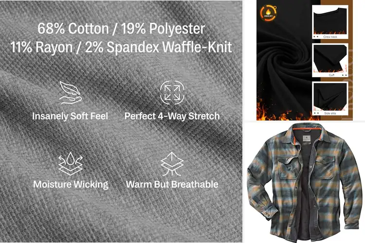 Detailed view of Best Big And Tall Thermal Shirts