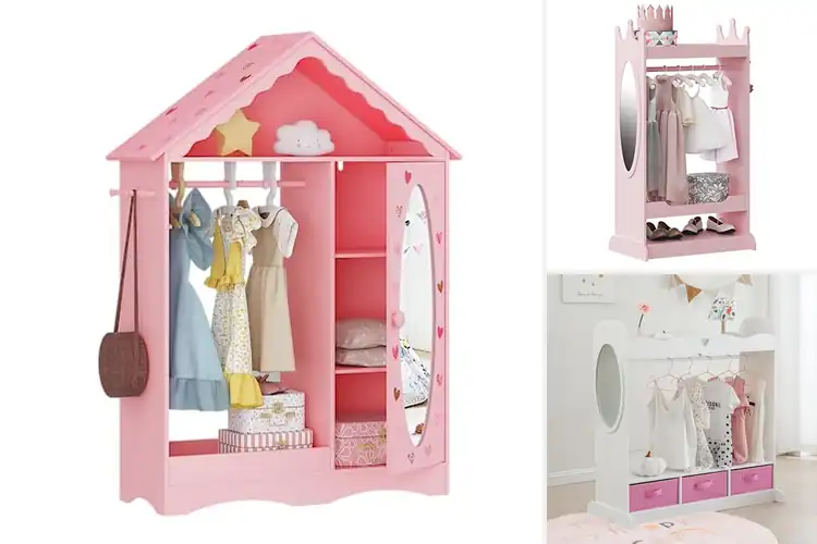 Detailed view of Best Dress Up Storage Wardrobe With Mirror