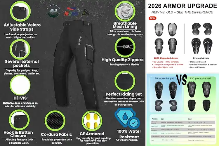 Detailed view of Best Dual Sport Motorcycle Pants