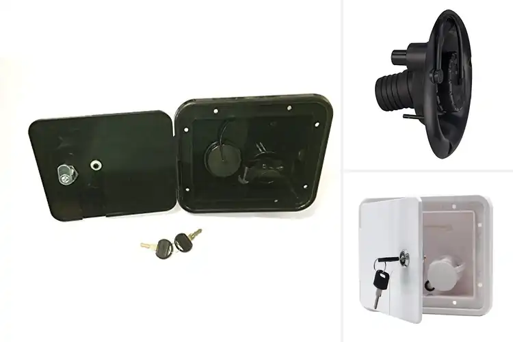 Detailed view of Best Gravity Water Fill Hatches