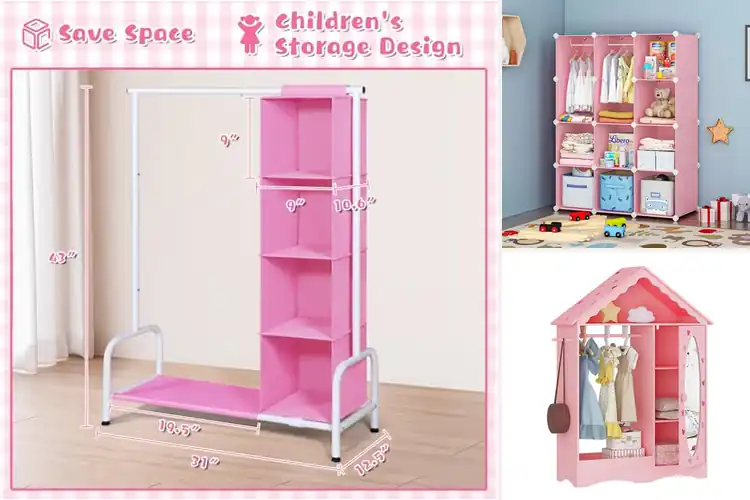 Detailed view of Best Kids Wardrobe Closets