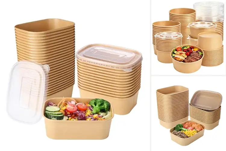 Detailed view of Best Kraft Paper Bowls With Lids