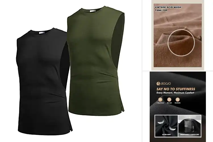Detailed view of Best Sleeveless Gym Shirts
