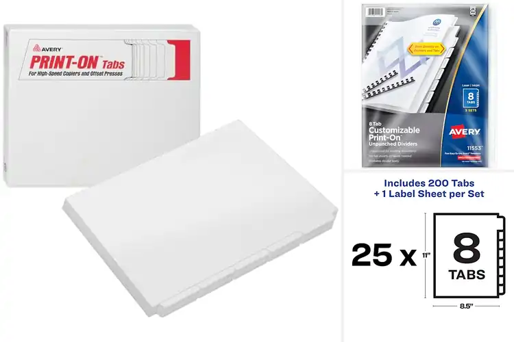 Detailed view of Best Unpunched Binding Dividers