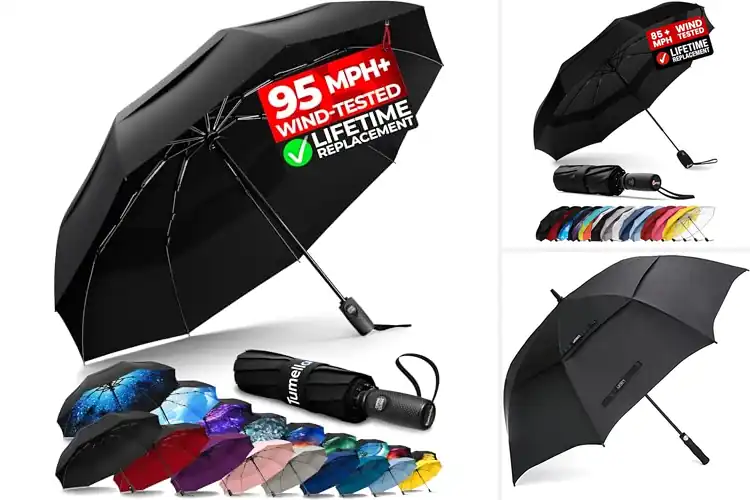Detailed view of Best Windproof Umbrellas: Stay Dry & Stylish in Any Weather